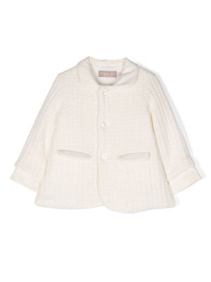 La Stupenderia textured-finish cotton-blend coat - White