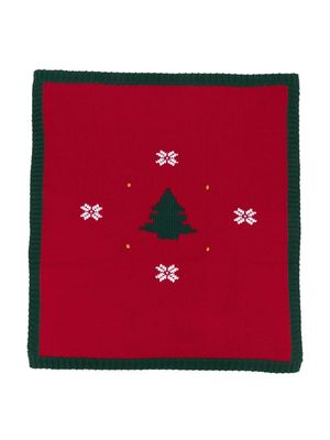 La Stupenderia tree cashmere-knit blanket - Red