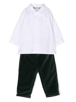 La Stupenderia two-tone shirt and trouser set - White