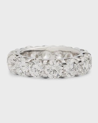 Lab Grown Diamond 18K White Gold Eternity Band Ring, Size 6