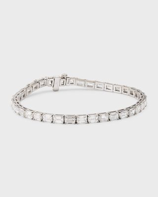 Lab Grown Diamond Platinum Emerald-Cut Bracelet, 7"L, 12.21ctw