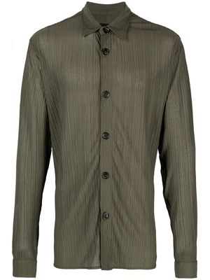 Labrum London long-sleeve crinkled shirt - Green