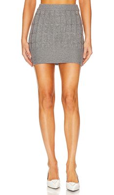 L'Academie Gio Cable Skirt in Charcoal