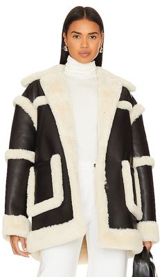 L'Academie x Marianna Margot Sherpa Coat in Black
