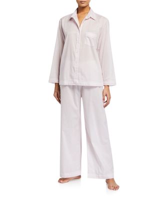 Lace-Trim Cotton Lawn Pajama Set