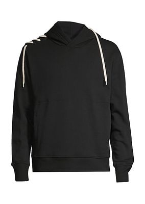 Laced Cotton Hoodie