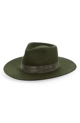 Lack of Color The Mirage Felted Wool Fedora in Forest Green