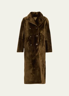 Lacon Double-Breasted Shearling Coat