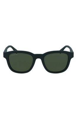 Lacoste 50mm Modified Rectangular Sunglasses in Matte Green