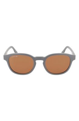 Lacoste 51mm Oval Sunglasses in Matte Grey