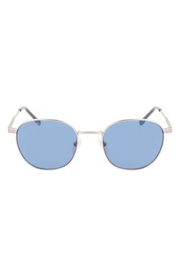 Lacoste 52mm Oval Sunglasses in Semimatte Palladium