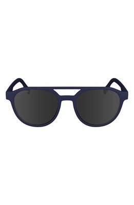 Lacoste 53mm Oval Sunglasses in Matte Blue