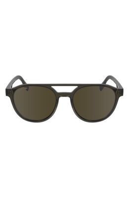 Lacoste 53mm Oval Sunglasses in Transparent Grey 