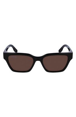 Lacoste 53mm Rectangular Sunglasses in Black