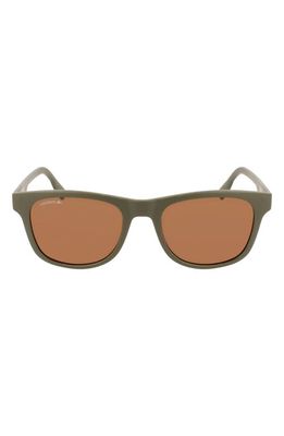 Lacoste 54mm Modified Rectangular Sunglasses in Matte Khaki