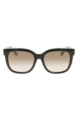 Lacoste 55mm Gradient Rectangular Sunglasses in Black