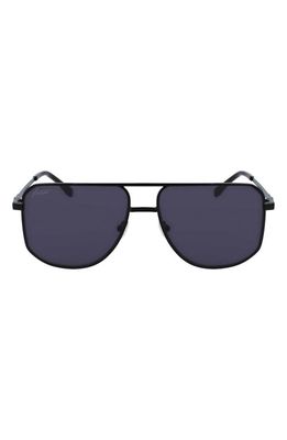 Lacoste 55mm Modified Rectangular Sunglasses in Matte Black