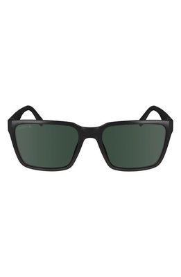 Lacoste 56mm Rectangular Sunglasses in Black