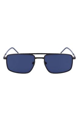 Lacoste 56mm Rectangular Sunglasses in Matte Dark Grey