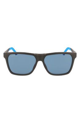 Lacoste 57mm Rectangular Sunglasses in Matte Black