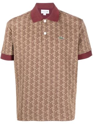 Lacoste all over print polo shirt - Neutrals