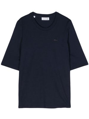 Lacoste appliqué-logo cotton T-shirt - Blue
