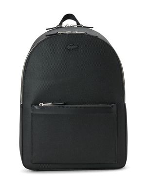 Lacoste Chantaco logo-embossed leather backpack - Black