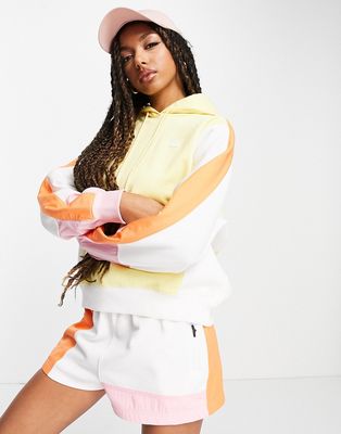 Lacoste color block hoodie in multi - part of a set-White