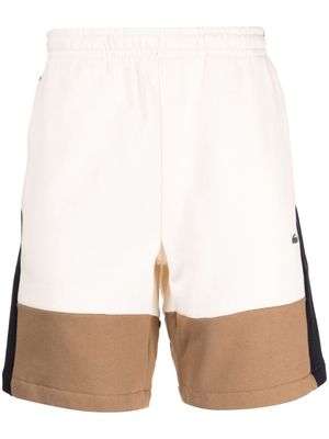 Lacoste colour-block cotton blend track shorts - Multicolour