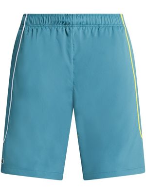 Lacoste contrast-piping taffeta shorts - Blue