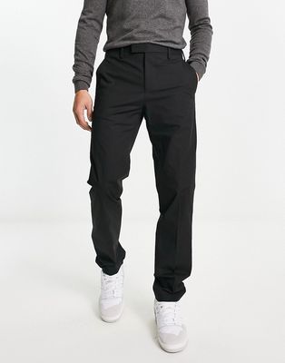 Lacoste cotton twill pants in black