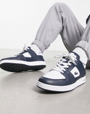 Lacoste Court Cage Color Block sneakers In Navy and White
