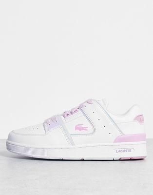 Lacoste Court cage leather sneakers in white