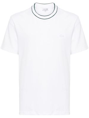Lacoste crocodile-appliqué crew-neck T-shirt - White