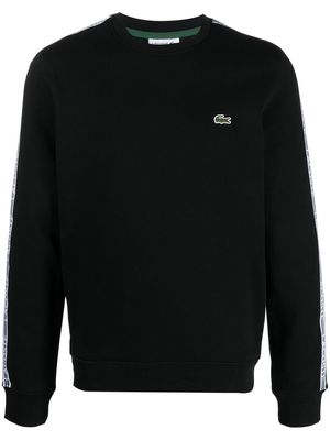 Lacoste crocodile-patch crewneck sweatshirt - Black