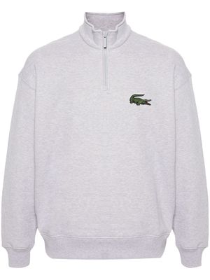 Lacoste Crocodile-patch half-zip sweatshirt - Grey
