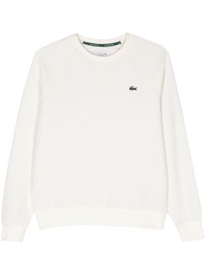 Lacoste Crocodile-patch jersey sweatshirt - White