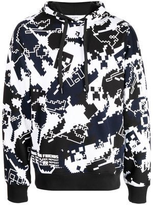 Lacoste drawstring colour-block hoodie - Black