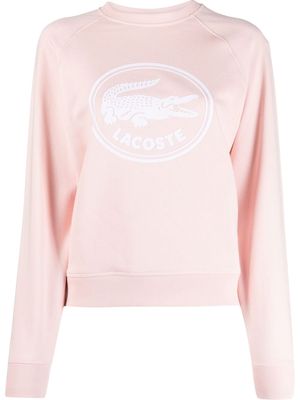 Lacoste embossed-logo fleece sweatshirt - Pink