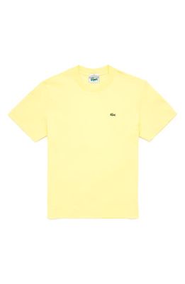 Lacoste Embroidered Crocodile Men's T-Shirt in 107 Yellow