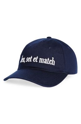 Lacoste Embroidered Graphic Baselball Hat in 166 Navy