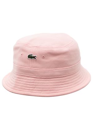 Lacoste embroidered-logo bucket hat - Pink