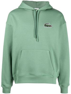 Lacoste embroidered-logo cotton hoodie sweatshirt - Green