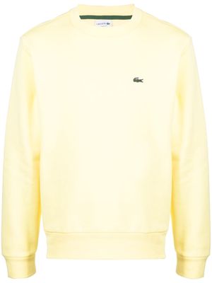 Lacoste embroidered-logo crew-neck sweatshirt - Yellow