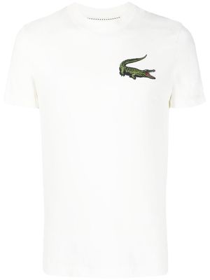 Lacoste embroidered-logo crewneck T-shirt - White