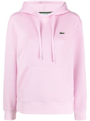Lacoste embroidered logo hoodie - Pink