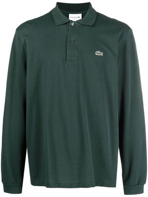 Lacoste embroidered-logo long-sleeve polo shirt - Green