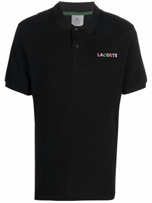 Lacoste embroidered-logo polo shirt - Black