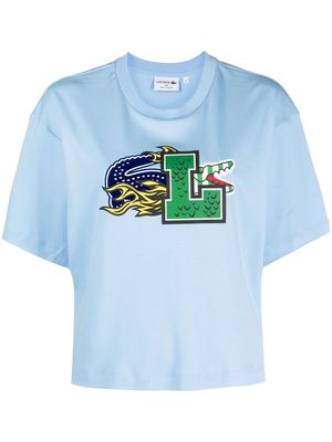 Lacoste graphic logo-print T-shirt - Blue