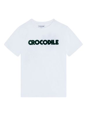 Lacoste graphic-print organic-cotton T-shirt - White